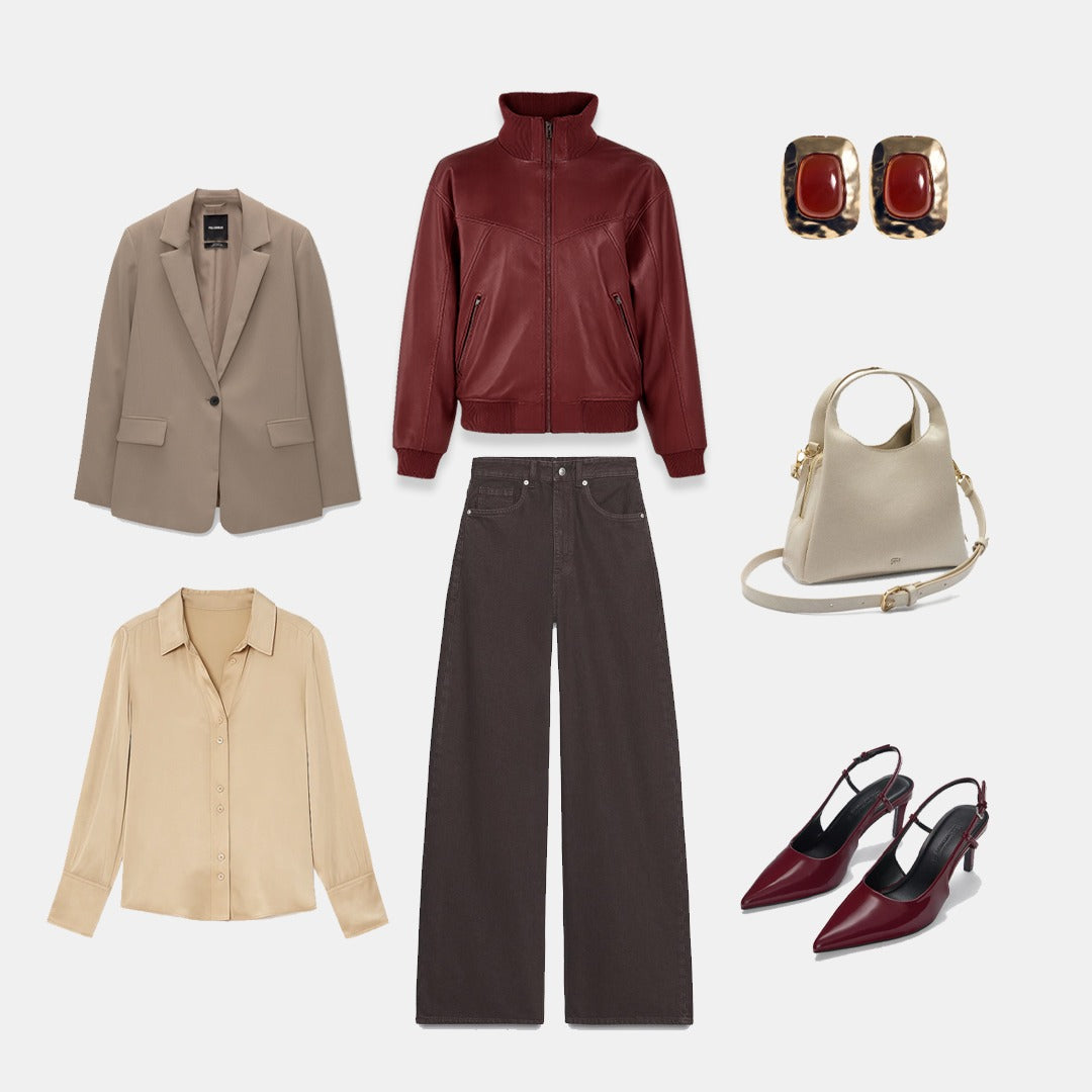 Burgundy Leather